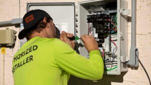 Upgraded service panel with metal conduit in a Portland residence