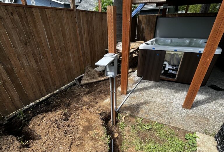 Hot tub electrical installation process