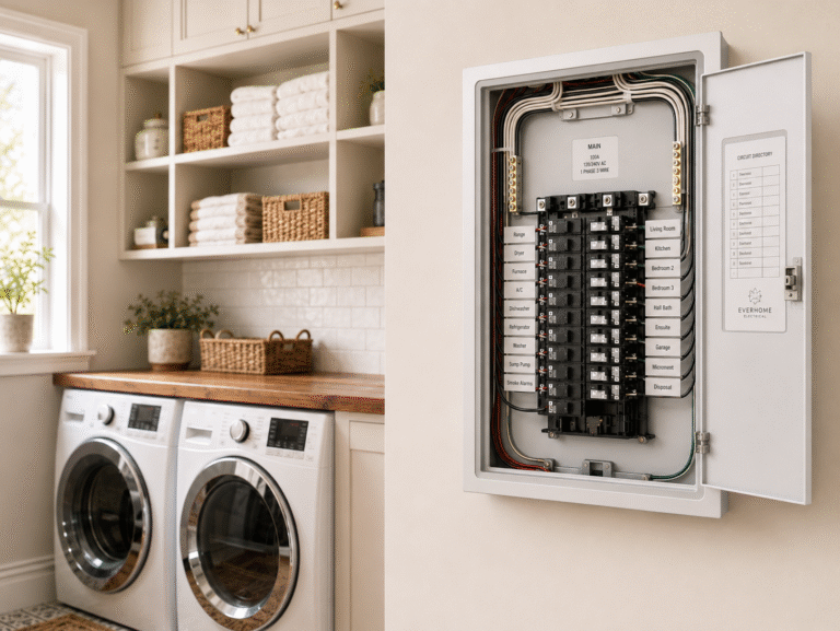 Electrical panel or breaker box panel service upgrade